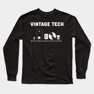 Vintage Tech Media Storage Long Sleeve T-Shirt